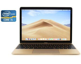 БУ Нетбук Apple MacBook Air 12 A1534 2017 Gold / 12&quot; (2304x1440) IPS / Intel Core i5-7Y54 (2 (4) ядра по 1.2 - 3.2 GHz) / 8 GB DDR4 / 512 GB SSD /  Intel HD Graphics 615 / WebCam / MacOS из Европы в Дніпрі
