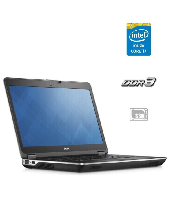 Ноутбук Б-класс Dell Latitude E6440 / 14&quot; (1920x1080) TN / Intel Core i7-4610M (2 (4) ядра по 3.0 - 3.7 GHz) / 8 GB DDR3 / 120 GB SSD / Intel HD Graphics 4600 / WebCam - 1