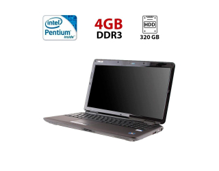 БУ Ноутбук Asus K50IJ / 15.6&quot; (1366x768) TN / Intel Pentium T4200 (2 ядра по 2.0 GHz) / 4 GB DDR2 / 320 GB HDD / Intel GMA X4500M Graphics / WebCam / АКБ не держит из Европы в Дніпрі