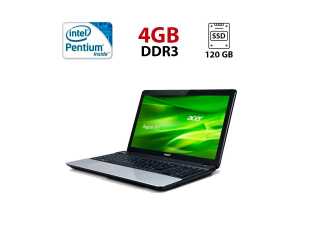 БУ Ноутбук Б-класс Acer Aspire E1-531 / 15.6&quot; (1366x768) TN / Intel Pentium 2020M (2 ядра по 2.4 GHz) / 4 GB DDR3 / 120 GB SSD / Intel HD Graphics for 3rd Generation Intel Processors / WebCam из Европы в Дніпрі