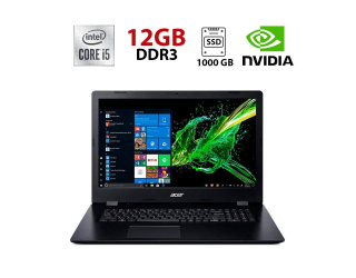 БУ Игровой ноутбук Acer Aspire 3 A317-51G / 17.3&quot; (1920x1080) TN / Intel Core i5-10210U (4 (8) ядра по 1.6 - 4.2 GHz) / 12 GB DDR4 / 1000 GB SSD / nVidia GeForce MX230, 2 GB GDDR5, 64-bit / WebCam из Европы в Днепре