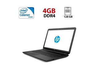 БУ Ноутбук HP 15-bs036ng / 15.6&quot; (1366x768) TN / Intel Celeron N3060 (2 ядра по 1.6 - 2.48 GHz) / 4 GB DDR3 / 128 GB SSD / Intel HD Graphics 400 / WebCam из Европы в Днепре