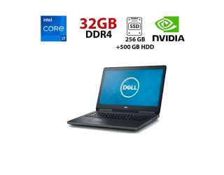 БУ Игровой ноутбук Dell Precision 7710 / 17.3&quot; (1920x1080) IPS / Intel Core i7-6820HQ (4 (8) ядра по 2.7 - 3.6 GHz) / 32 GB DDR4 / 256 GB SSD + 500 GB HDD / nVidia Quadro M3000M, 4 GB GDDR5, 256-bit / WebCam из Европы в Дніпрі