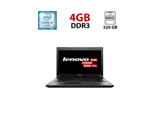 БУ Ноутбук Lenovo B590 / 15.6&quot; (1366x768) TN / Intel Core i3-3110M (2 (4) ядра по 2.4 GHz) / 4 GB DDR3 / 320 GB HDD / Intel HD Graphics 4000 / WebCam из Европы в Дніпрі