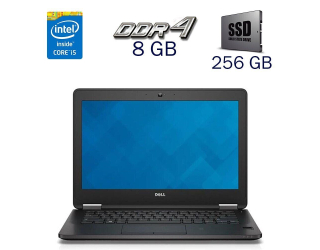 БУ Нетбук Dell Latitude E7270 / 12.5&quot; (1366x768) TN / Intel Core i5-6300U (2 (4) ядра по 2.4 - 3.0 GHz) / 8 GB DDR4 / 256 GB SSD / Intel HD Graphics 520 / WebCam / Windows 10 из Европы в Днепре