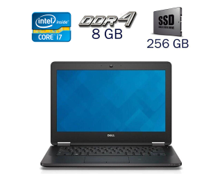 БУ Нетбук Dell Latitude E7270 / 12.5&quot; (1366x768) TN / Intel Core i7-6600U (2 (4) ядра по 2.6 - 3.4 GHz) / 8 GB DDR4 / 256 GB SSD / Intel HD Graphics 520 / WebCam / Windows 10 из Европы в Днепре