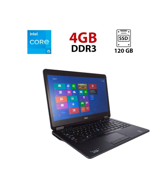 Ультрабук Dell Latitude E7440 / 14&quot; (1366x768) TN / Intel Core i5-4300U (2 (4) ядра по 1.9 - 2.9 GHz) / 4 GB DDR3 / 120 GB SSD / Intel HD Graphics 4400 / WebCam - 1