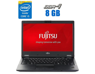 БУ Ноутбук Fujitsu LifeBook E549 / 14&quot; (1920x1080) IPS / Intel Core i5-8250U (4 (8) ядра по 1.6 - 3.4 GHz) / 8 GB DDR4 / 240 GB SSD / Intel UHD Graphics / WebCam из Европы в Дніпрі