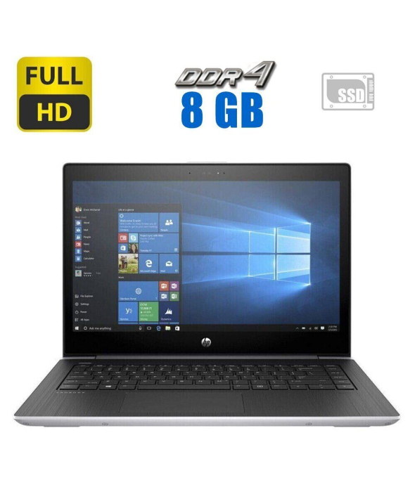 Ультрабук HP ProBook 440 G5 / 14&quot; (1920x1080) IPS / Intel Core i3-8130U (2 (4) ядра по 2.2 - 3.4 GHz) / 8 GB DDR4 / 120 GB SSD / Intel HD Graphics 620 / WebCam - 1
