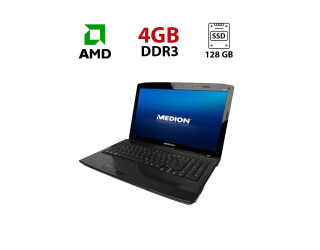 БУ Ноутбук Medion E6315 / 15.6&quot; (1366x768) TN / AMD E-450 (2 ядра по 1.65 GHz) / 4 GB DDR3 / 128 GB SSD / AMD Radeon HD 6320 / WebCam из Европы в Дніпрі