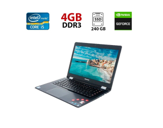 БУ Ноутбук Lenovo Yoga 500-14ISK / 14&quot; (1920x1080) TN Touch / Intel Core i5-6200U (2 (4) ядра по 2.3 - 2.8 GHz) / 4 GB DDR3 / 240 GB SSD / nVidia GeForce GT 920M, 1 GB DDR3, 64-bit / WebCam из Европы в Дніпрі