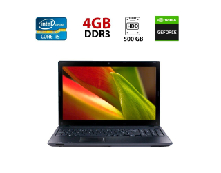 БУ Ноутбук Acer Aspire 5742G / 15.6&quot; (1366x768) TN / Intel Core i5-460M (2 (4) ядра по 2.53 - 2.8 GHz) / 4 GB DDR3 / 500 GB HDD / nVidia GeForce GT 420M, 1 GB DDR3, 128-bit / WebCam из Европы в Дніпрі