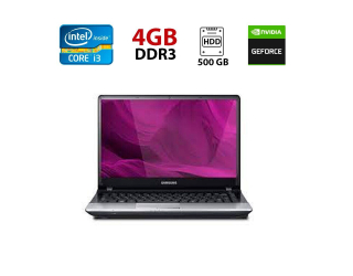 БУ Ноутбук Samsung 300E4A / 15.6&quot; (1366x768) TN / Intel Core i3-2350M (2 (4) ядра по 2.3 GHz) / 4 GB DDR3 / 500 GB HDD / nVidia GeForce GT 310M, 1 GB DDR3, 128-bit / WebCam из Европы в Днепре