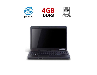 БУ Ноутбук Б-класс Acer eMachines E727 / 15.6&quot; (1366x768) TN / Intel Pentium T4500 (2 ядра по 2.3 GHz) / 4 GB DDR3 / 160 GB HDD / Intel GMA 4500M Graphics / WebCam / Акб не держит из Европы в Днепре