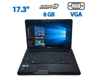 БУ Ноутбук Toshiba Satellite L670-1DC / 17.3&quot; (1600x900) TN / Intel Core i3-370M (2 (4) ядра по 2.4 GHz) / 8 GB DDR3 / 500 GB HDD / Intel HD Graphics / WebCam / VGA из Европы в Днепре