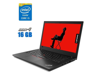 БУ Ультрабук Lenovo ThinkPad T480s / 14&quot; (1920x1080) IPS / Intel Core i5-8350U (4 (8) ядра по 1.7 - 3.6 GHz) / 16 GB DDR4 / 512 GB SSD / Intel UHD Graphics 620 / WebCam из Европы в Дніпрі