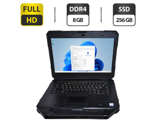 БУ Защищенный ноутбук Dell Latitude 5414 Rugged / 14&quot; (1920x1080) IPS / Intel Core i5-6300U (2 (4) ядра по 2.4 - 3.0 GHz) / 8 GB DDR4 / 256 GB SSD / Intel HD Graphics 520 / WebCam / Windows 11 Pro из Европы в Дніпрі