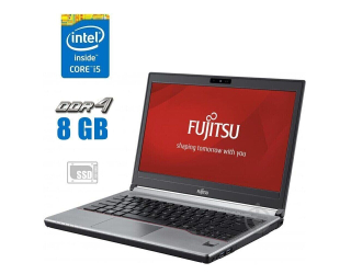 БУ Ультрабук Fujitsu LifeBook E756 / 15.6&quot; (1366x768) TN / Intel Core i5-6200U (2 (4) ядра по 2.3 - 2.8 GHz) / 8 GB DDR4 / 256 GB SSD / Intel HD Graphics 520 / WebCam / Win 10 Pro из Европы в Днепре
