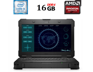 БУ Защищенный ноутбук Б-класс Dell Latitude 5424 Rugged / 14&quot; (1920x1080) IPS / Intel Core i5-8350U (4 (8) ядра по 1.7 - 3.6 GHz) / 16 GB DDR4 / 512 GB SSD M.2 / AMD Radeon RX 540, 2 GB GDDR5, 128-bit / WebCam / USB 3.1 / HDMI / Два АКБ из Европы в Дніпрі