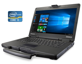БУ Защищенный ноутбук-трансформер Panasonic Toughbook CF-54 / 14&quot; (1920x1080) IPS / Intel Core i5-4200U (2 (4) ядра по 1.6 - 2.6 GHz) / 12 GB DDR3 / 480 GB SSD / Intel HD Graphics 4400 / WebCam / Win 10 Pro из Европы в Днепре