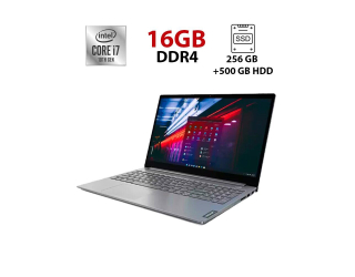 БУ Ультрабук Б-класс Lenovo ThinkBook 15-IML / 15.6&quot; (1920x1080) TN / Intel Core i7-1065G7 (4 (8) ядра по 1.3 - 3.9 GHz) / 16 GB DDR4 / 256 GB SSD + 500 GB HDD / Intel UHD Graphics / WebCam / HDMI из Европы в Дніпрі