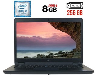 БУ Ноутбук Б-класс Dell Latitude 5490 / 14&quot; (1920x1080) IPS / Intel Core i5-7300U (2 (4) ядра по 2.6 - 3.5 GHz) / 8 GB DDR4 / 256 GB SSD M.2 / Intel HD Graphics 620 / WebCam / USB 3.1 / HDMI / Windows 10 лицензия из Европы в Дніпрі