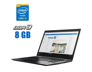БУ Ноутбук-трансформер Б-класс Lenovo ThinkPad Yoga X1 / 14&quot; (2560x1440) IPS Touch / Intel Core i5-7300U (2 (4) ядра по 2.6 - 3.5 GHz) / 8 GB DDR3 / 240 GB SSD / Intel HD Graphics 620 / WebCam из Европы в Дніпрі