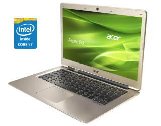 БУ Ультрабук Acer Aspire S3 / 13.3&quot; (1366x768) TN / Intel Core i7-2630QM (4 (8) ядра по 2.0 - 2.9 GHz) / 8 GB DDR3 / 240 GB SSD / Intel HD Graphics 3000 / WebCam / Win 10 Pro из Европы в Днепре