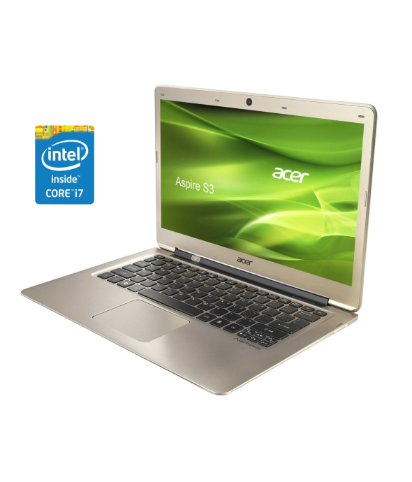 Ультрабук Acer Aspire S3 / 13.3&quot; (1366x768) TN / Intel Core i7-2630QM (4 (8) ядра по 2.0 - 2.9 GHz) / 8 GB DDR3 / 240 GB SSD / Intel HD Graphics 3000 / WebCam / Win 10 Pro - 1