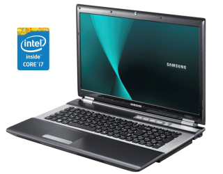 БУ Ноутбук Samsung RF711 / 17.3&quot; (1600x900) TN / Intel Core i7-2630QM (4 (8) ядра по 2.0 - 2.9 GHz) / 8 GB DDR3 / 240 GB SSD / Intel HD Graphics 3000 / WebCam / Win 10 Pro из Европы в Днепре