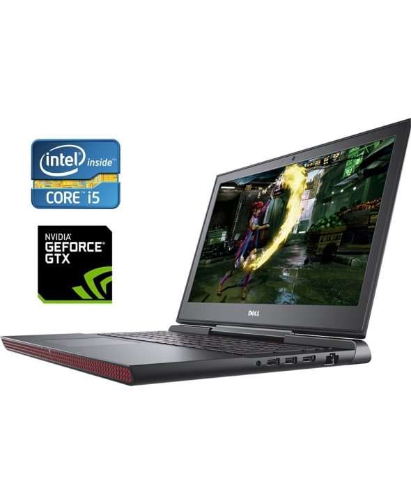 Игровой ноутбук Dell Inspiron 15 Gaming 7567 / 15.6&quot; (1920x1080) TN / Intel Core i5-7300HQ (4 ядра по 2.5 - 3.5 GHz) / 16 GB DDR4 / 480 GB SSD / nVidia GeForce GTX 1050, 4 GB GDDR5, 128-bit / WebCam - 1