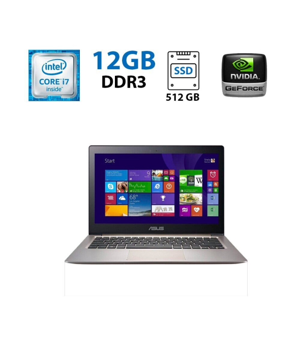 Ультрабук Asus Zenbook UX303UB / 13.3&quot; (3000x2000) IPS Touch / Intel Core i7-6500U (2 (4) ядра по 2.5 - 3.1 GHz) / 12 GB DDR3 / 512 GB SSD / nVidia GeForce 940M, 2 GB GDDR3, 64-bit / WebCam - 1