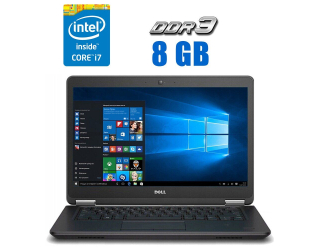 БУ Ультрабук Dell Latitude E7450 / 14&quot; (1920x1080) IPS / Intel Core i7-5600U (2 (4) ядра по 2.6 - 3.2 GHz) / 8 GB DDR3 / 256 GB SSD / Intel HD Graphics 5500 / WebCam  из Европы в Днепре