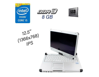 БУ Защищенный ноутбук Panasonic Toughbook CF-C2 / 12.5&quot; (1366х768) IPS Touch / Intel Core i5-4300U (2 (4) ядра по 1.9 - 2.9 GHz) / 8 GB DDR3 / 256 GB SSD / Intel HD Graphics 4400 / WebCam из Европы в Днепре
