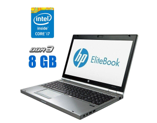 БУ Ноутбук HP EliteBook 8570p / 15.6&quot; (1600x900) TN / Intel Core i7-3540M (2 (4) ядра по 3.0 - 3.7 GHz) / 8 GB DDR3 / 480 GB SSD NEW / AMD Radeon HD 7570M, 1 GB GDDR5, 64-bit / WebCam из Европы в Дніпрі