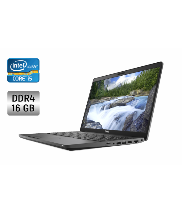 Ультрабук Б-класс Dell Latitude 5500 / 15.6&quot; (1366x768) TN / Intel Core i5-8365U (4 (8) ядра по 1.6 - 4.1 GHz) / 16 GB DDR4 / 512 GB SSD / Intel UHD Graphics 620 / WebCam / Windows 10 - 1