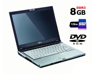 БУ Ноутбук Fujitsu Siemens LifeBook S6420 / 13.3&quot; (1280x800) TN / Intel Core 2 Duo P8600 (2 ядра по 2.4 GHz) / 8 GB DDR3 / 128 GB SSD / Intel GMA 4500MHD / WebCam / DVD-ROM из Европы в Дніпрі