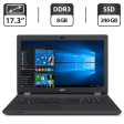 Ноутбук Б-класс Acer Aspire ES1-711 / 17.3" (1600x900) TN / Intel Pentium N3540 (4 ядра по 2.16 - 2.66 GHz) / 8 GB DDR3 NEW / 240 GB SSD / Intel HD Graphics / WebCam / DVD-ROM + Беспроводная мышка - 1