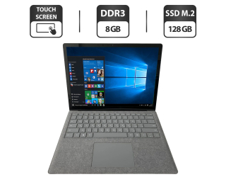 БУ Ультрабук Microsoft Surface Laptop / 13.5&quot; (2256x1504) IPS Touch / Intel Core i5-7300U (2 (4) ядра по 2.6 - 3.5 GHz) / 8 GB DDR3 / 128 GB SSD M.2 / Intel HD Graphics 620 / WebCam + Беспроводная мышка из Европы в Дніпрі