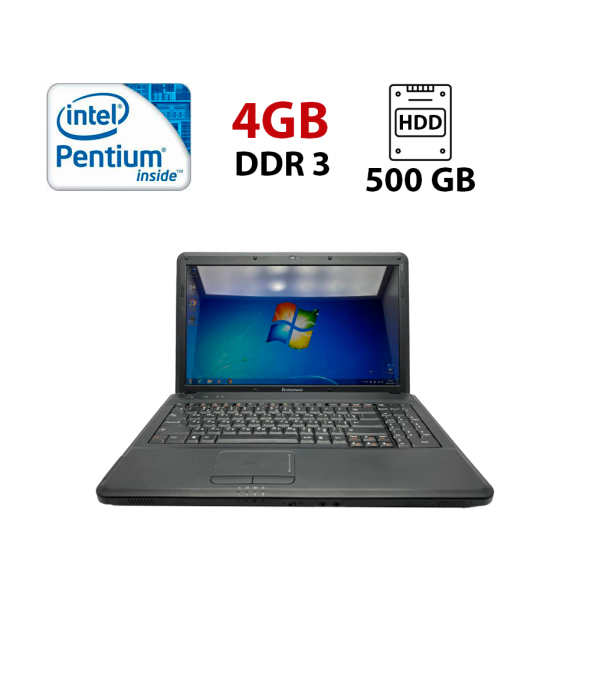 Ноутбук Lenovo G550 / 15.6&quot; (1366x768) TN / Intel Pentium T4400 (2 ядра по 2.2 GHz) / 4 GB DDR3 / 500 GB HDD / Intel GMA 4500M Graphics / WebCam - 1