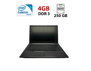 БУ Ноутбук Terra Mobile 1512 / 15.6&quot; (1366x768) TN / Intel Celeron 1037U (2 ядра по 1.8 GHz) / 4 GB DDR3 / 250 GB HDD / Intel HD Graphics 2500 / WebCam / АКБ не держит из Европы в Дніпрі