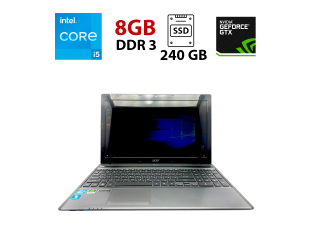 БУ Ноутбук Acer Aspire 5755G / 15.6&quot; (1366x768) TN / Intel Core i5-2450M (2 (4) ядра по 2.5 - 3.1 GHz) / 8 GB DDR3 / 240 GB SSD / nVidia GeForce GT 630M, 1 GB GDDR5, 128-bit / WebCam из Европы в Днепре