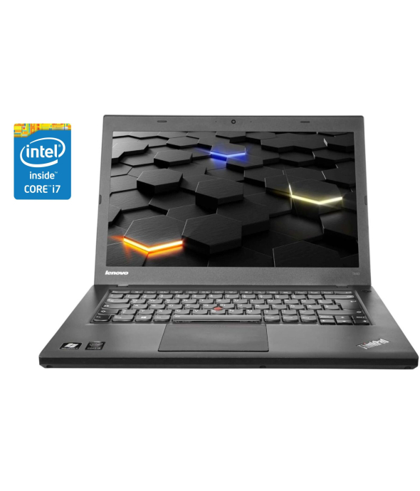 Ноутбук Lenovo ThinkPad T440 / 14&quot; (1600x900) TN / Intel Core i7-4600U (2 (4) ядра по 2.1 - 3.3 GHz) / 8 GB DDR3 / 240 GB SSD / Intel HD Graphics 4400 / WebCam / Win 10 Pro - 1