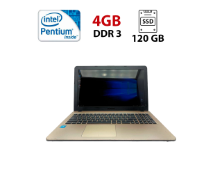 БУ Ноутбук Asus R540S / 15.6 (1366x768) TN / Intel Pentium N3710 (4 ядра по 2.56 - 1.6 GHz) / 4 GB DDR3 / 120 GB SSD / Intel HD Graphics 405 / WebCam из Европы в Днепре