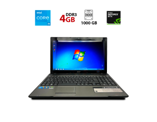 БУ Ноутбук Acer Aspire 5741G / 15.6&quot; (1366x768) TN / Intel Core i5-430M (2 (4) ядра по 2.26 - 2.53 GHz) / 4 GB DDR3 / 750 GB HDD / nVidia GeForce GT320M, 1 GB DDR3, 64-bit / WebCam из Европы в Днепре