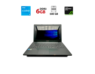 БУ Ноутбук Asus X75VD / 17.3&quot; (1600x900) TN / Intel Core i5-3210M (2 (4) ядра по 2.5 - 3.1 GHz) / 6 GB DDR3 / 500 GB HDD / nVidia GeForce GT 410M, 1 GB DDR3, 64-bit / WebCam из Европы в Днепре