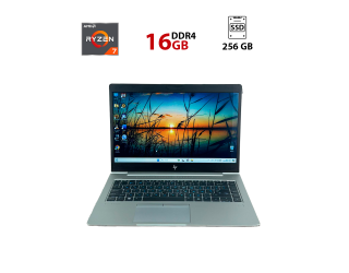 БУ Ультрабук Б-класс HP EliteBook 735 G5 / 13.3&quot; (1920x1080) IPS / AMD Ryzen 7 PRO 3700U (4 (8) ядра по 2.3 - 4.0 GHz) / 16 GB DDR4 / 256 GB SSD / AMD Radeon RX Vega 10 Graphics из Европы в Дніпрі