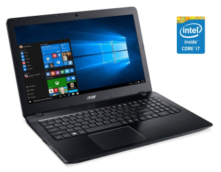БУ Ноутбук Acer Aspire F5-573 / 15.6&quot; (1920x1080) IPS / Intel Core i7-7500U (2 (4) ядра по 2.7 - 3.5 GHz) / 8 GB DDR3 / 240 GB SSD / Intel HD Graphics 620 / WebCam / Win 10 Pro из Европы в Дніпрі