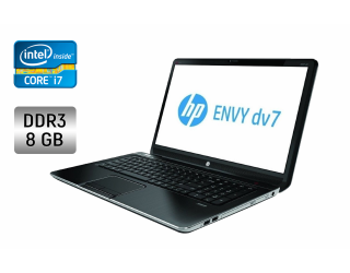 БУ Ноутбук Б-класс HP ENVY dv7 / 17.3&quot; (1600x900) TN / Intel Core i7-3630QM (4 (8) ядра по 2.4 - 3.4 GHz) / 8 GB DDR3 / 240 GB SSD / Intel HD Graphics 4000 / WebCam / Fingerprint / Windows 10 из Европы в Дніпрі