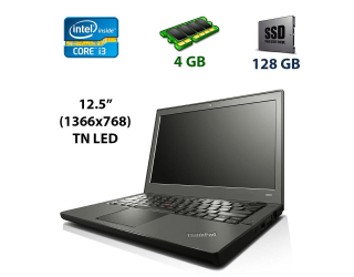БУ Нетбук Lenovo ThinkPad X240 / 12.5&quot; (1366x768) TN / Intel Core i3-4030U (2 (4) ядра по 1.9 GHz) / 4 GB DDR3 / 128 GB SSD / Intel HD Graphics 4400 / WebCam / USB 3.0 / MiniDP / Windows 10 Pro из Европы в Днепре